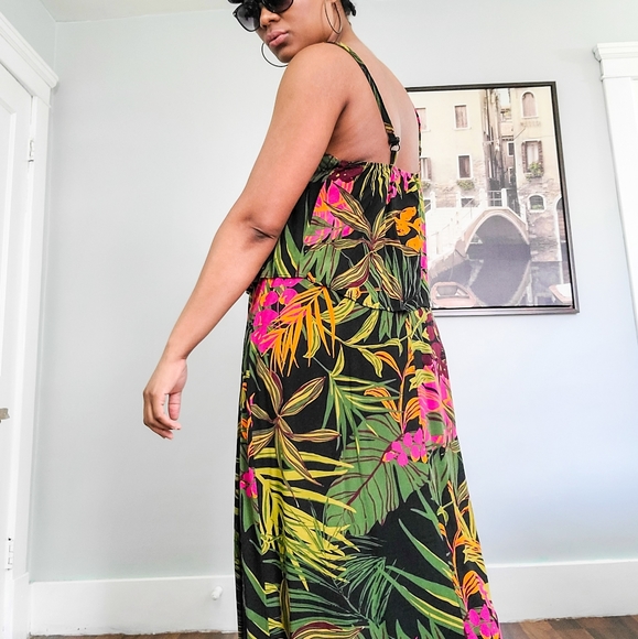 European Tropical Print Midi Dress, 12 - Picture 6 of 10